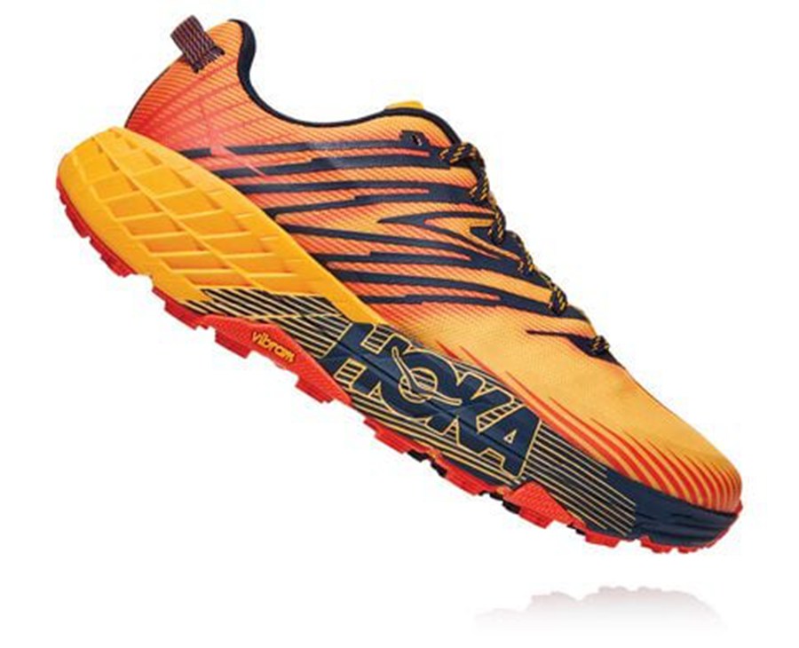 Tenis Hoka One One Trail Hombre Naranjas - Speedgoat 4 - JYBM90148